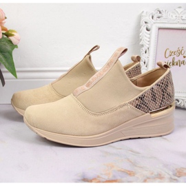 Deportivas de piel con cuña Filippo W PAW253B beige 2