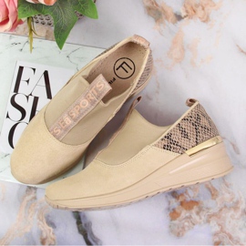 Deportivas de piel con cuña Filippo W PAW253B beige 3