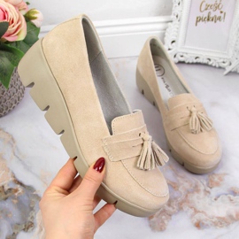 Zapatos de piel Filippo W PAW274B beige 1