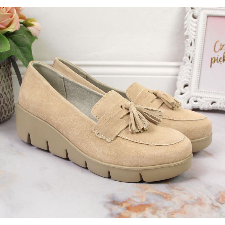 Zapatos de piel Filippo W PAW274B beige 2