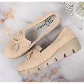 Zapatos de piel Filippo W PAW274B beige 3