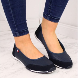 Bailarinas piel calada Filippo W PAW198B azul marino 2