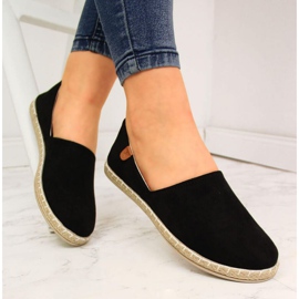 Alpargatas sin cordones con recortes News W EVE270A negro 3