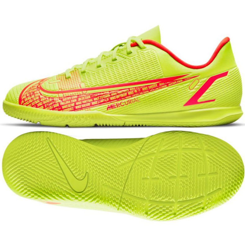 Zapatos de fútbol Nike Mercurial Vapor 14 Club Ic Jr CV0826760 amarillo verde 1 Zapatos de fútbol Nike Mercurial Vapor 14 Club Ic Jr CV0826760 amarillo verde 1