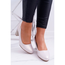 Zapatos De Salón De Mujer Sergio Leone PB130 Beige Perla Ámbar 3