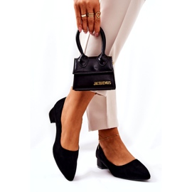 SEA Zapatos de salón clásicos para mujer Suede Black Rheya negro 1