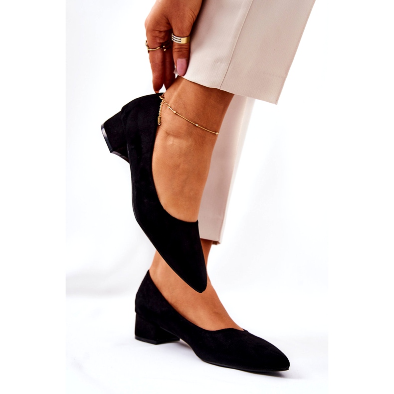 SEA Zapatos de salón clásicos para mujer Suede Black Rheya negro 2