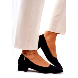 SEA Zapatos de salón clásicos para mujer Suede Black Rheya negro 3