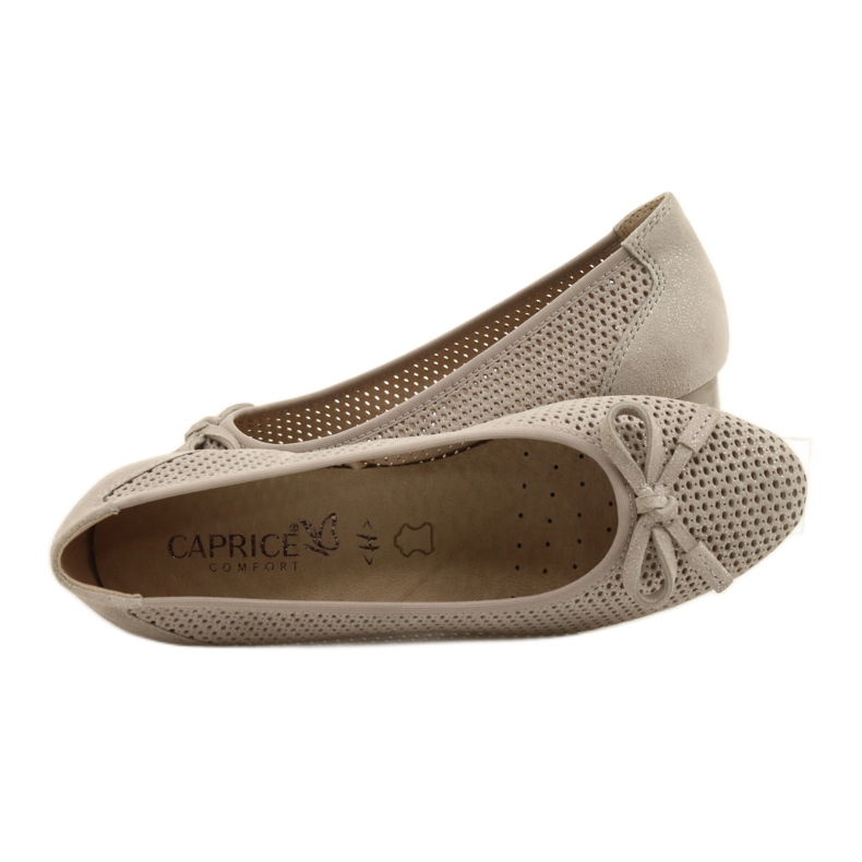 Zapatos de salón de mujer Caprice 22500-28 beige plata 7