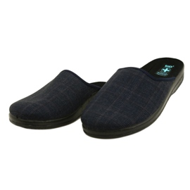Pantuflas Hombre Pantuflas Adanex 27318 Per Pedes Cuadros azul marino 4