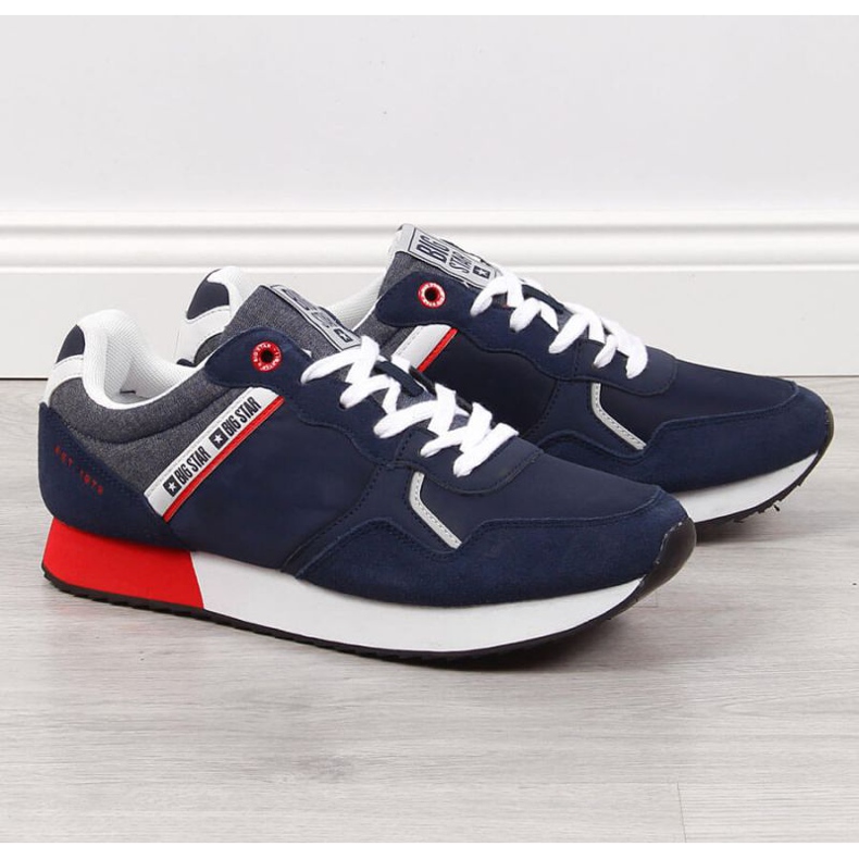 Deportivas Big Star M JJ174146 azul marino gris 1