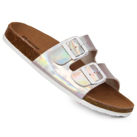 Pantuflas con hebillas Big Star W HH274895 plata 1 Pantuflas con hebillas Big Star W HH274895 plata 1