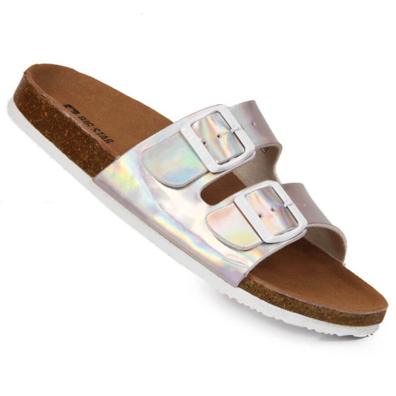 Pantuflas con hebillas Big Star W HH274895 plata 1