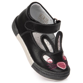Zapatos velcros para conejitos Kornecki Jr 6480 negro 1