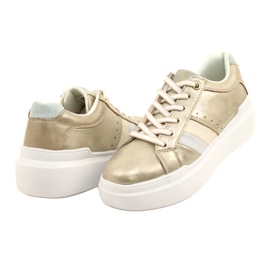 American Club Zapatillas deportivas femeninas en un club americano dorado grueso y único RH68/22 3 American Club Zapatillas deportivas femeninas en un club americano dorado grueso y único RH68/22 3