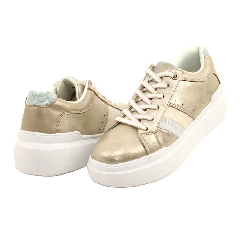American Club Zapatillas deportivas femeninas en un club americano dorado grueso y único RH68/22 3 American Club Zapatillas deportivas femeninas en un club americano dorado grueso y único RH68/22 3