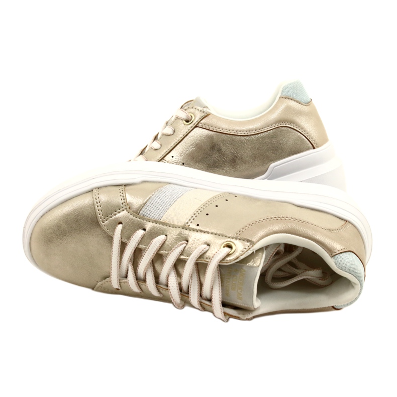 American Club Zapatillas deportivas femeninas en un club americano dorado grueso y único RH68/22 4 American Club Zapatillas deportivas femeninas en un club americano dorado grueso y único RH68/22 4