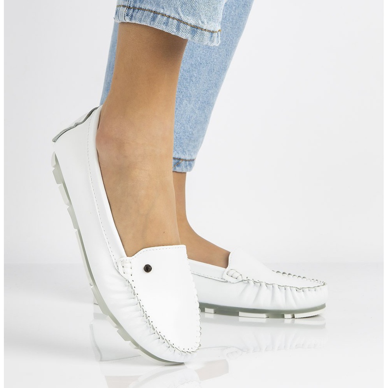 Mocasines Mujer Piel Filippo DP2037 Blanco 6