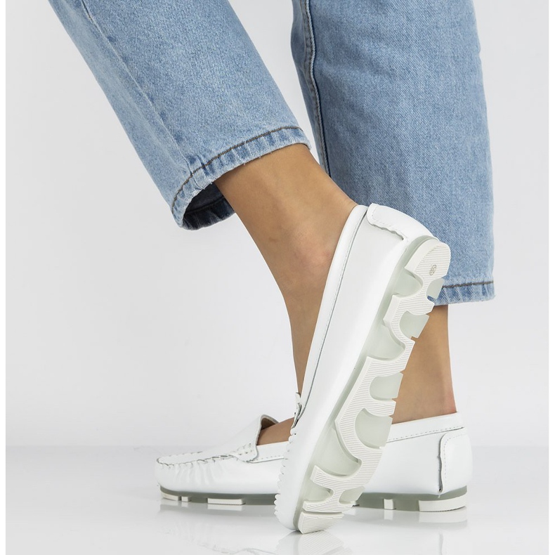 Mocasines Mujer Piel Filippo DP2037 Blanco 7