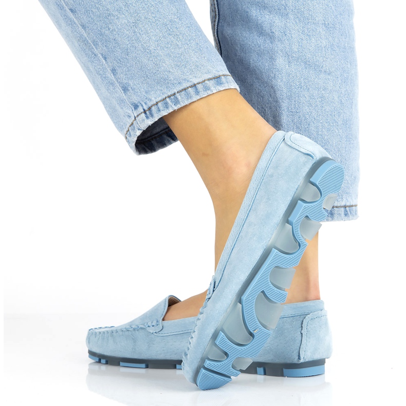 Mocasines mujer en piel Filippo DP2037/22 azul 7 Mocasines mujer en piel Filippo DP2037/22 azul 7