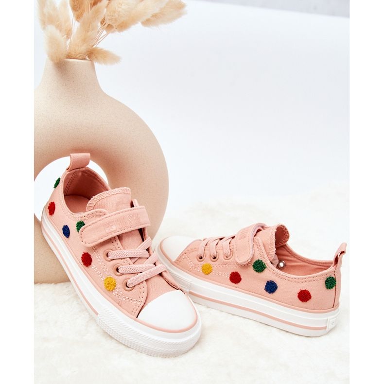 Deportivas Infantiles Con Velcro Big Star JJ374054 Rosa rosado 2