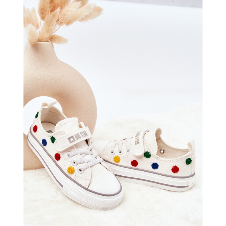 Deportivas Infantiles Con Velcro Big Star JJ374053 Blanco 2