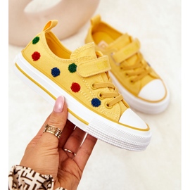 Deportivas Infantiles Con Velcro Big Star JJ374056 Amarillo 1