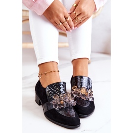 Zapatos De Ante Con Adorno Davine Negro 5