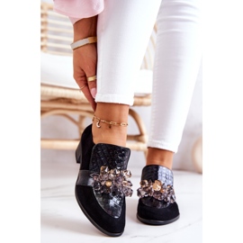 Zapatos De Ante Con Adorno Davine Negro 2