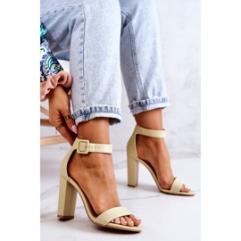 Sandalias Tacón Georgina Verde Pastel 5
