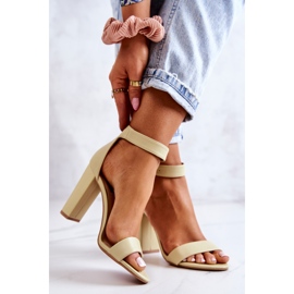 Sandalias Tacón Georgina Verde Pastel 2