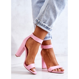 FB2 Sandalias De Tacón Ante Rosa Jacqueline rosado 1