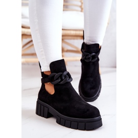 FB2 Botines Kirsten De Ante Negro Con Corte 1