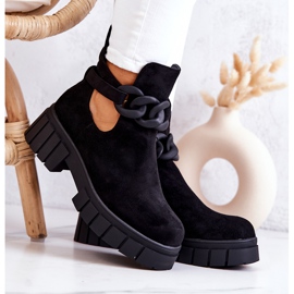 FB2 Botines Kirsten De Ante Negro Con Corte 6
