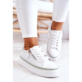 FB2 Zapatos deportivos en la plataforma Louisa blanca y verde blanco 7
