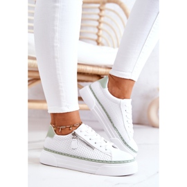 FB2 Zapatos deportivos en la plataforma Louisa blanca y verde blanco 6