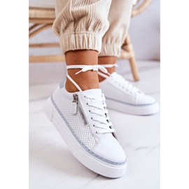 FB2 Zapatos deportivos en la plataforma Louisa blanca y azul blanco 2