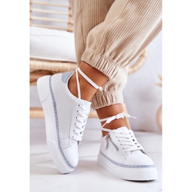 FB2 Zapatos deportivos en la plataforma Louisa blanca y azul blanco 4