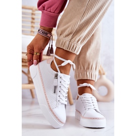 FB2 Zapatos deportivos en la plataforma Louis blanca y rosa blanco rosado 2