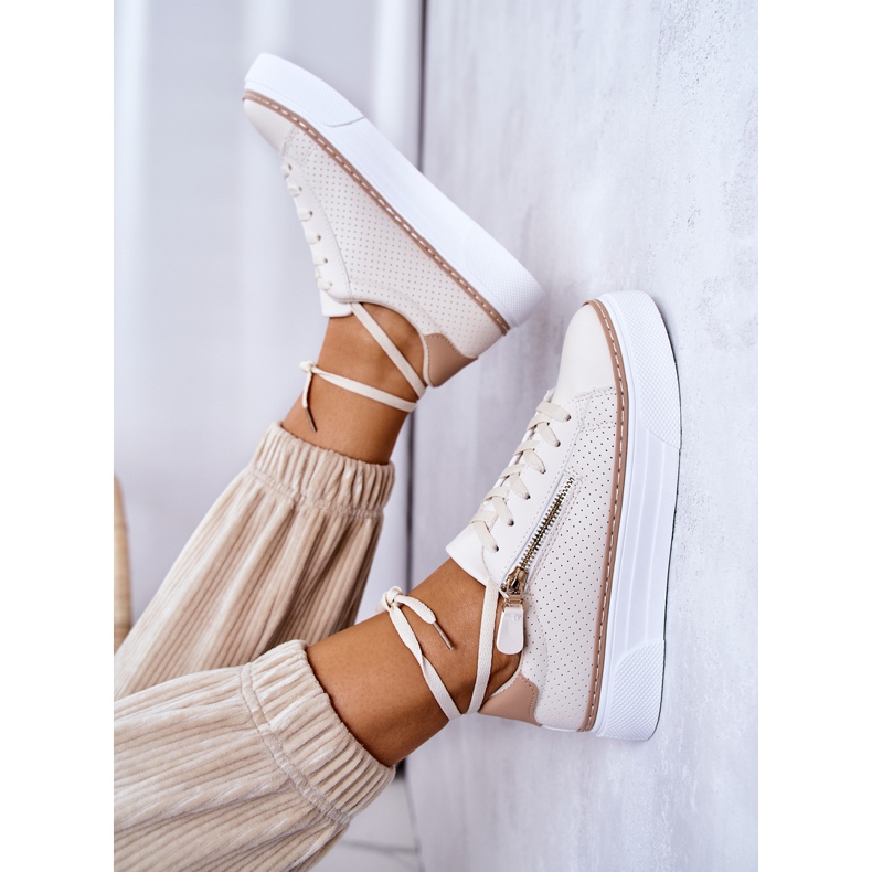 FB2 Zapatos Deportivos En La Plataforma Beige Louis 1