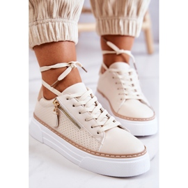 FB2 Zapatos Deportivos En La Plataforma Beige Louis 4