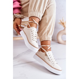 FB2 Zapatos Deportivos En La Plataforma Beige Louis 6