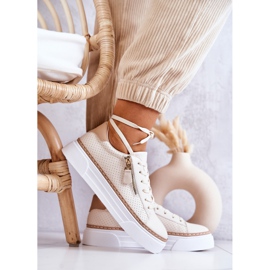 FB2 Zapatos Deportivos En La Plataforma Beige Louis 7