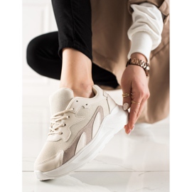 Ideal Shoes Zapatillas clásicas beige 1