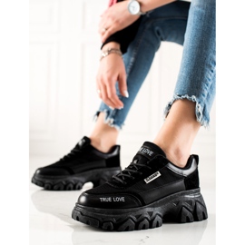 TRENDI Zapatillas de moda True Love negro 1