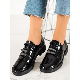 Goodin Zapatos brogue lacados negro 2