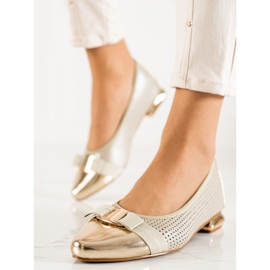 W. Potocki Zapatos de salón Potocki dorados 1