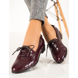 W. Potocki Elegantes zapatos Potocki con cordones rojo 2