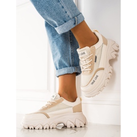 TRENDI Zapatillas de moda True Love beige 3