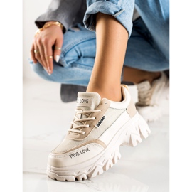 TRENDI Zapatillas de moda True Love beige 2